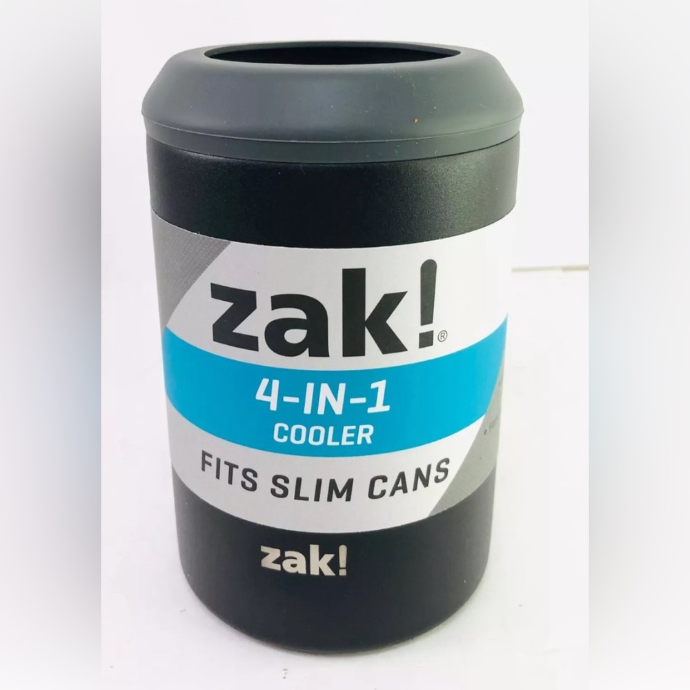 Zak! NEW 4 In 1 Drink Cooler, Vacuum Insulated, Stainless Steel